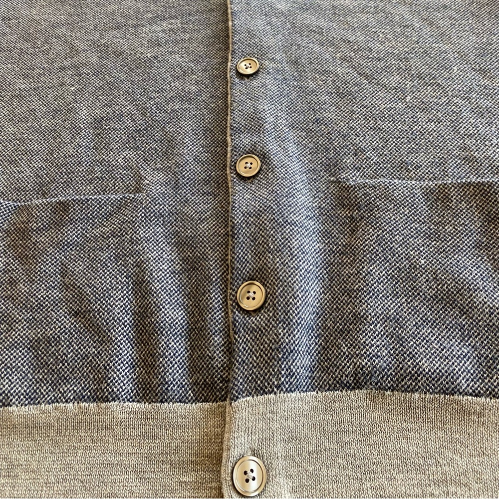 BONOBOS Cardigan Sweater Men's  Extra Fine Merino Wool Slim Fit Pullover Size M - Picture 2 of 5